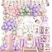 Fiesec Fairy First Birthday Decorations Flower Themed 1st Birthday Party Decorations for Girl Our Little Fairy is Turning One Backdrop Banner Tablecloth for Floral Forest Garden One Year Old Girl - Image 3