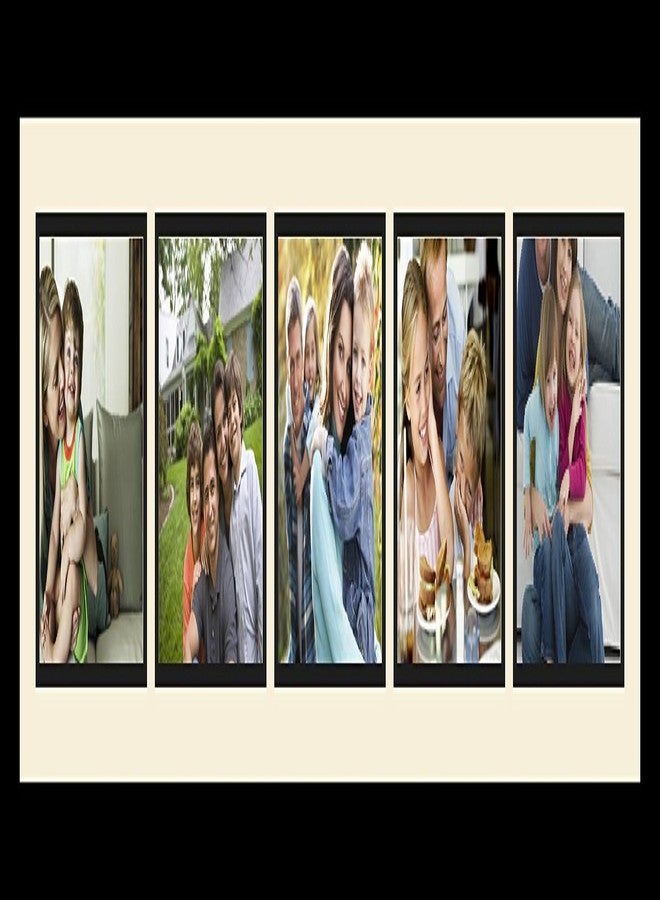 ArtToFrames Collage Photo Frame Single Mat with 5-5x7 Openings and Satin Black Frame. - Image 3