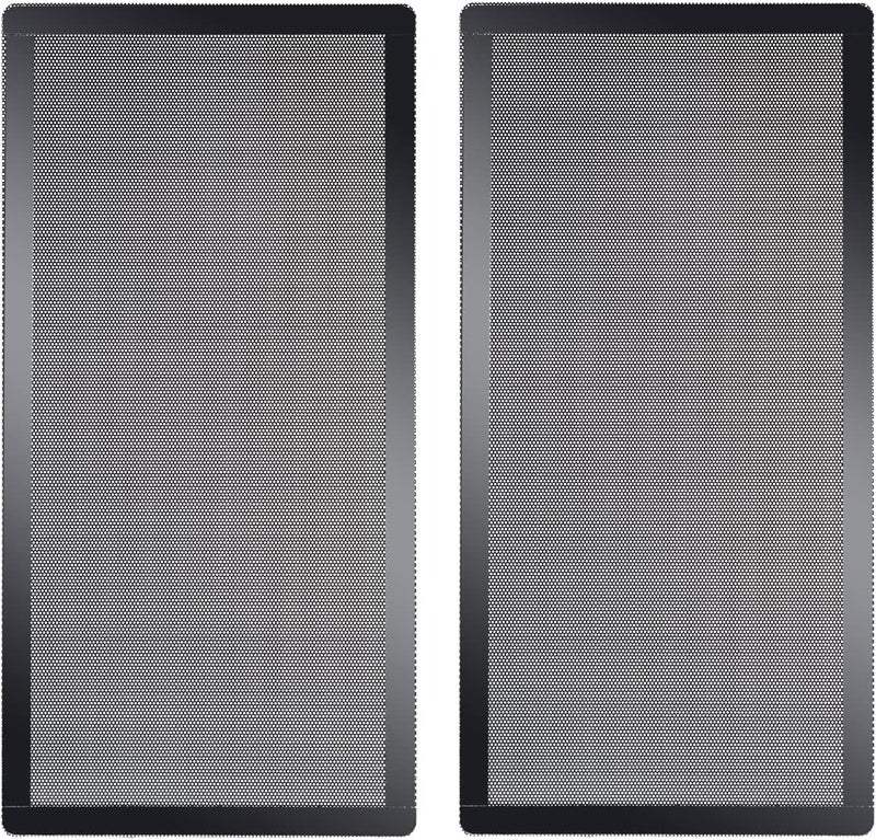 YSSHUI 280mm x 140mm Computer Case Fan Dust Filter PC Mesh Filter Cover Grills with Magnetic Frame, Black Color (2 Pcs) - Image 1