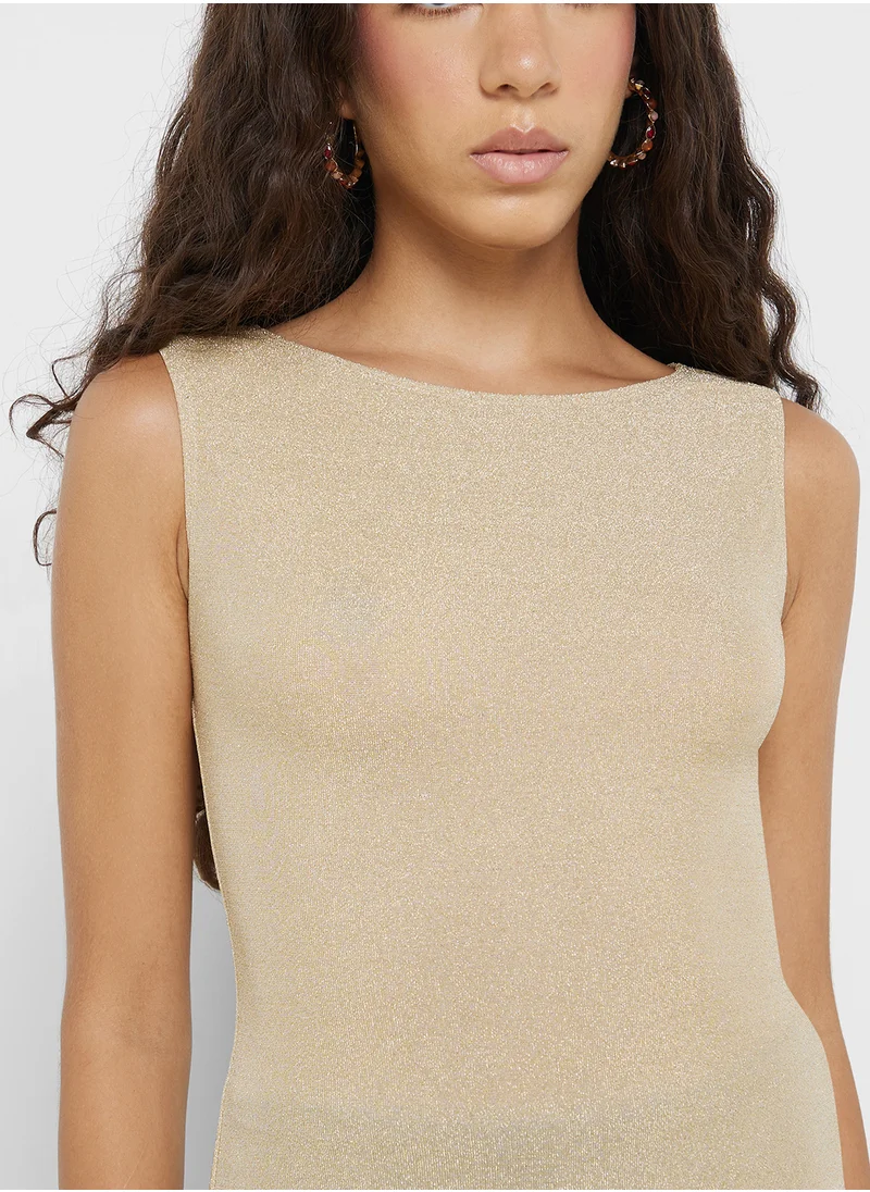 جينجر Shimmer Metallic Top