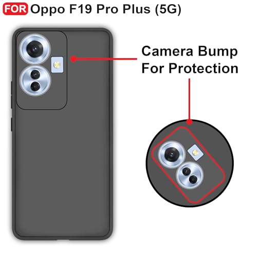 CEDO Back Cover for Oppo F25 Pro (5G) | Camera Bump Protection & Inner Velvet Fabric Lining | Ultra Slim Matte Soft Rubberised Case Cover (Black) - Image 3