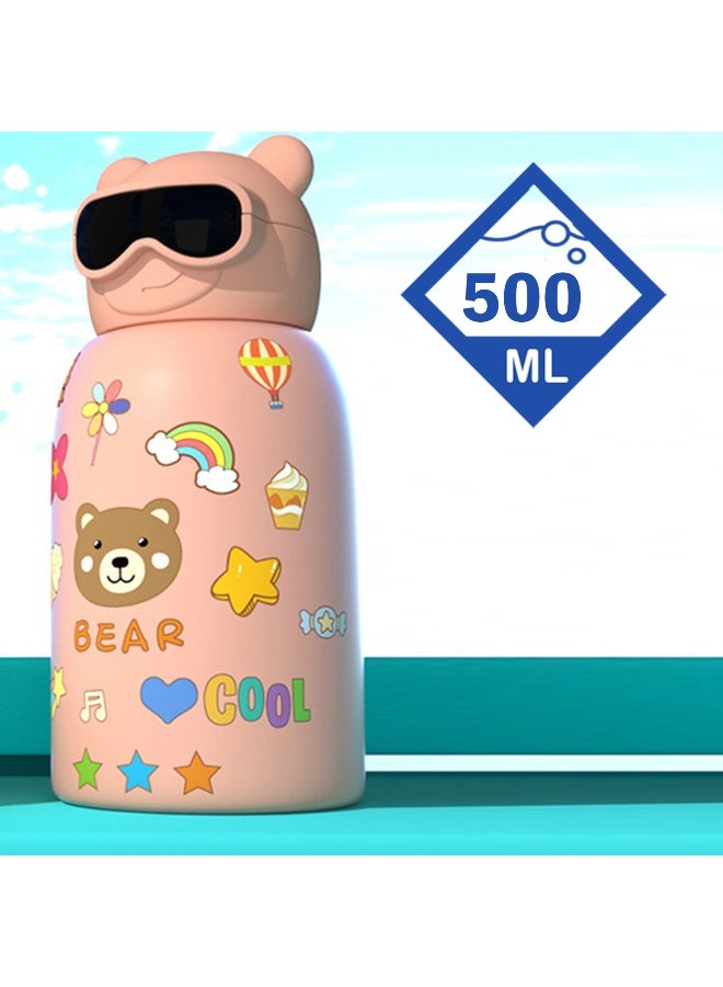 LITTLE SURPRISE BOX DIY sticker Pink Specsy Ted Kids Water Botter 500 ml  - Image 2