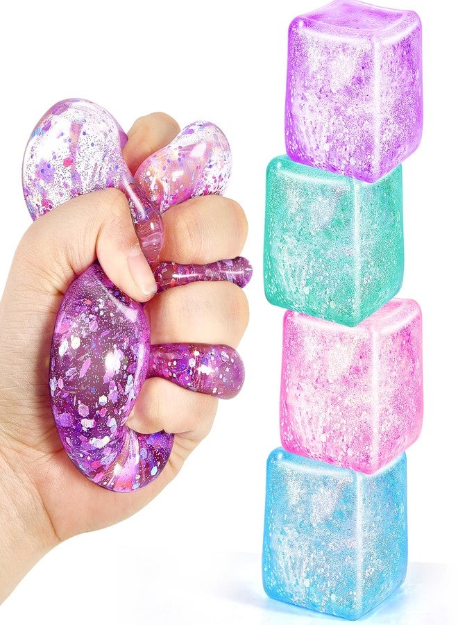 UGYWI Squishy Fidget Toys for Kids & Adults: 4 Pack Cube Sensory Squeeze Toy-Large Size 2.16'', Stress Anxiety Relief Balls, Gifts for Girls Boys Teens Party Favors, Toys for Ages 3 6 7 8 12 Years Old - Image 1