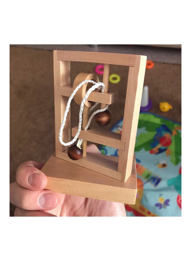 لعبة بازل خشبية ثلاثية الأبعاد بتصميم حبل ملولب - Image 2