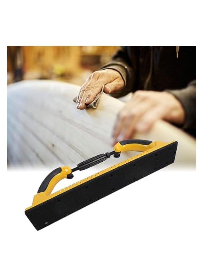 PROMASS Hand Sander with Handle, Adjustable Radius Longboard Hand Sanding File Block for Automotive Flocking Sticky, PSA Backing Conversion Adapter Pad Dust Extraction Sanding Block  - Image 4
