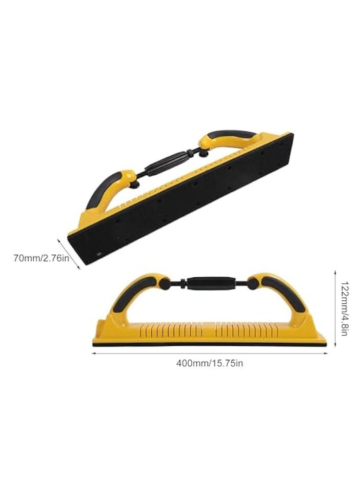 PROMASS Hand Sander with Handle, Adjustable Radius Longboard Hand Sanding File Block for Automotive Flocking Sticky, PSA Backing Conversion Adapter Pad Dust Extraction Sanding Block  - Image 5