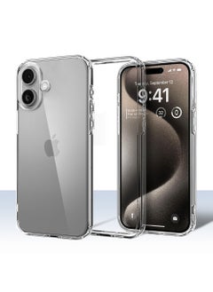 CaseNeo iPhone 16 Case,Shockproof Protective Phone Cover Case,Anti-Scratch Non-Yellowing Clear Crystal Basic Anti-drops Anti-fingerprints Camera Protection Soft Transparent Clear Back Protective Cover Compatible with iPhone 16 Phone Case  - Image 2