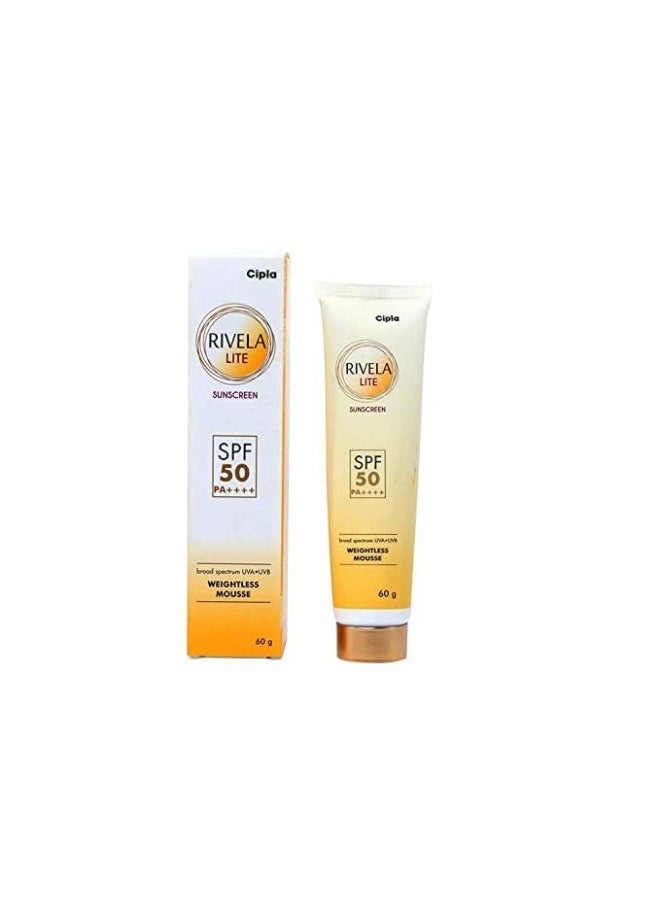 Cipla Rivela Lite sun screen  spf50++++ (2 Pack) 60g - Image 1