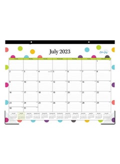 20232024 Academic Year Teacher Monthly Desk Pad Calendar 22" X 17" Trim Tape Binding Twohole Punched Ruled Blocks Dots (105496A24)