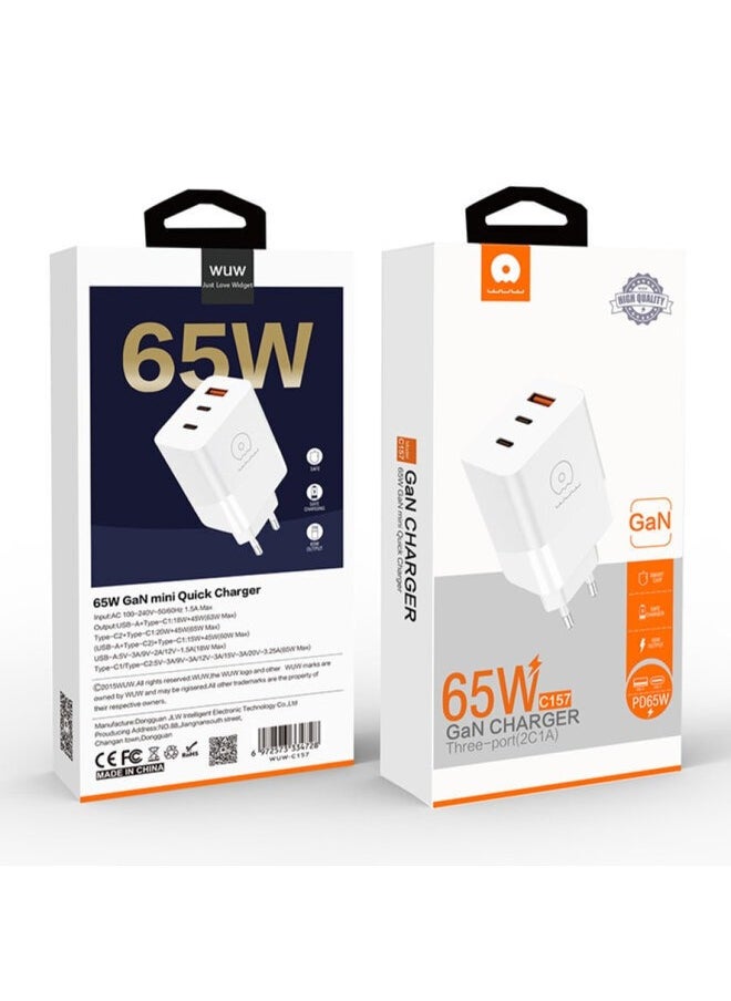 WUW Small 65w dual USB wall charger  - Image 1