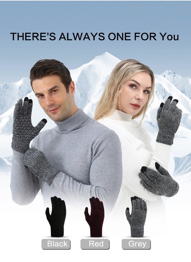 Fanski Winter Gloves, Touch Screen Warm Gloves With Thermal Soft Knit Lining  - Image 4