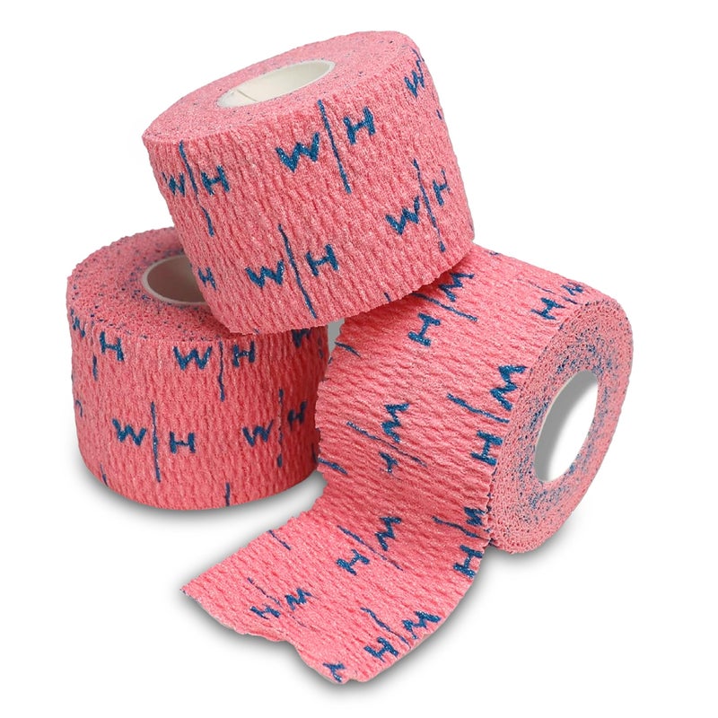Weightlifting House Thumb Tape Athletic Grip Tape Extra Adhesive Workout Hand Tape for Weightlifting Hook Grip and Lifting Weights 7 m 23 ftroll Pink