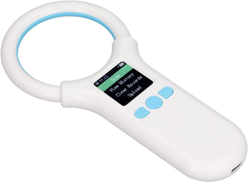 ماسح علامات الحيوان BT 134.2khz 125khz EMID FDX B بشاشة LED عضوية قابلة للحمل لقراءة شرائح الحيوانات W91A للتعريف المهني - Image 3