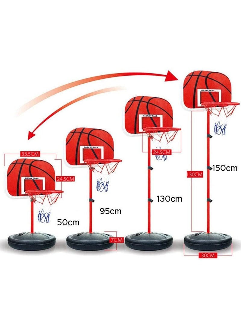 AMERTEER Kids Basketball Hoop Set – Sturdy Stand with 2 Balls, Fun Indoor and Outdoor Game - Image 2