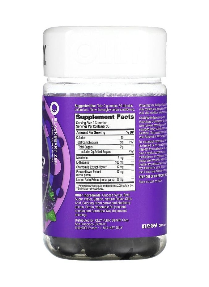 OLLY - Sleep Blackberry Zen 70 Gummies - Image 1