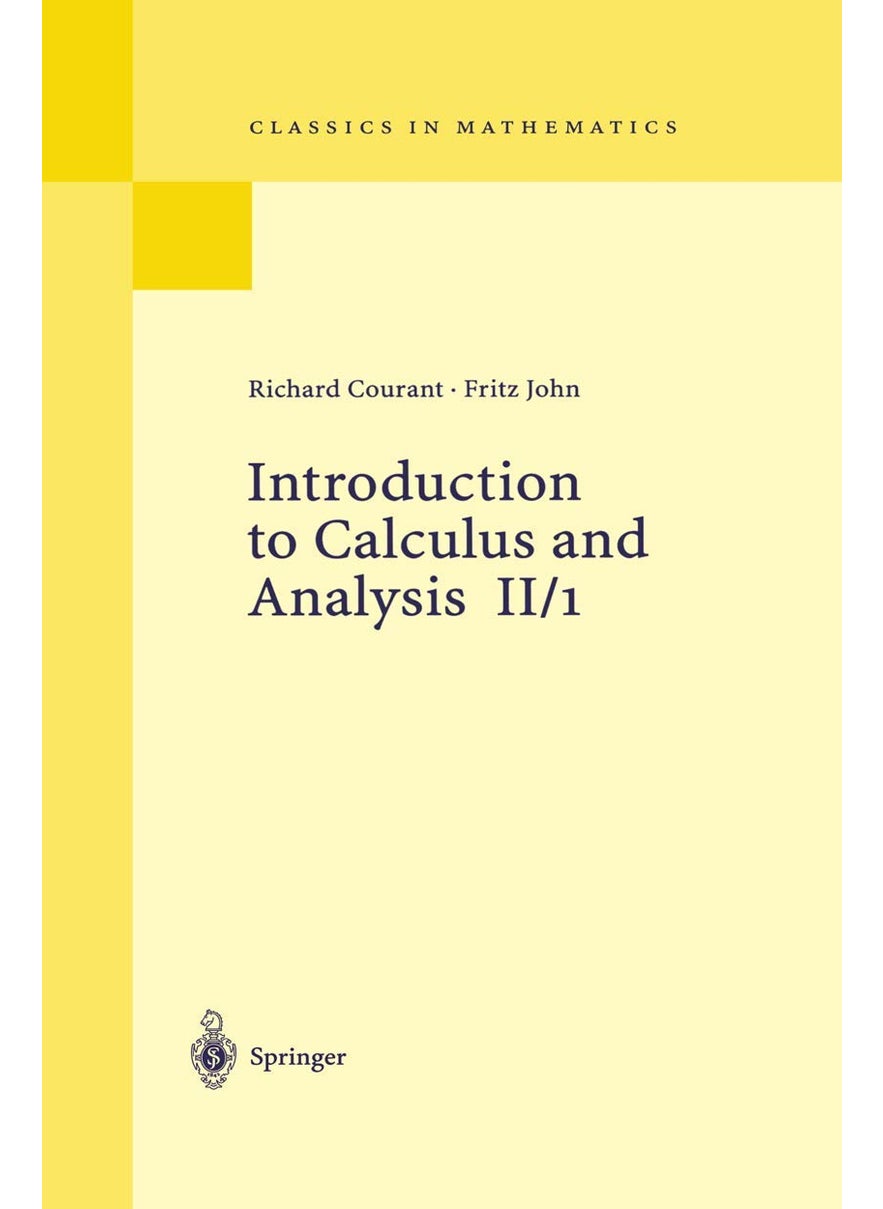 Springer Introduction to Calculus and Analysis II/1 