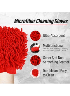 Microfiber Cleaning Mitt for Car and Home - Ultra Soft, Durable and Lint-Free - 3XR - Red - pzsku/ZBDE31FB5BE72986928AFZ/45/_/1725451257/e6ac4e0d-a8f4-422d-a2e6-5adb6df27743