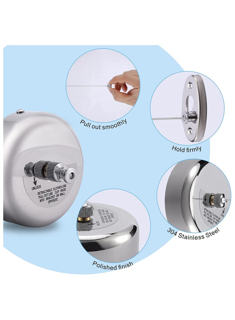 “Stainless Steel Retractable Laundry Rope – Wall‑Mounted, Heavy‑Duty & Space‑Saving” - Image 4