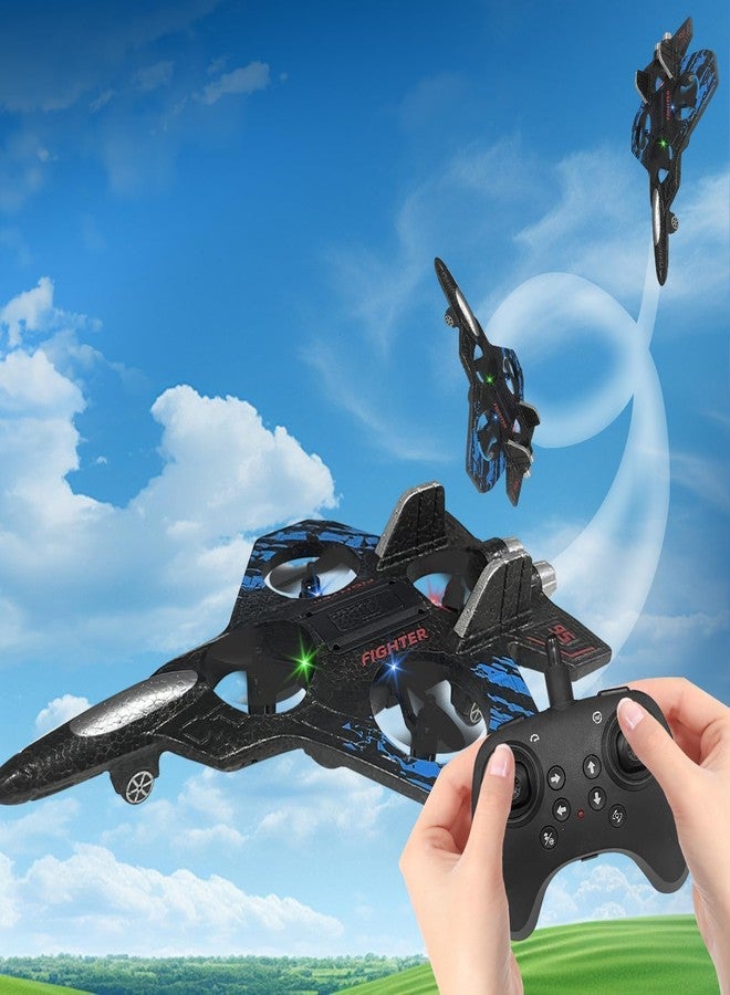 EXOMOON Fighter Plane RC Plane - 2.4 GHz Remote Controlled Fighter Plane || RC Airplane Easy to Fly Stable Jet Fighter Toys for Kids || LED Lights, 360 Degree Hovering Airplane... - Image 3