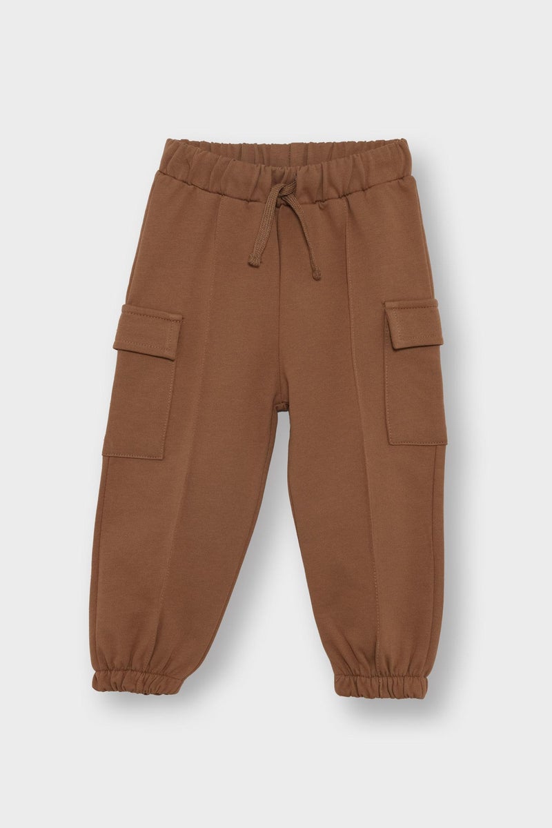 DeFacto Brown BabyBoy Baby Boy Elastic Waist Cargo Sweatpants Casual - Image 2