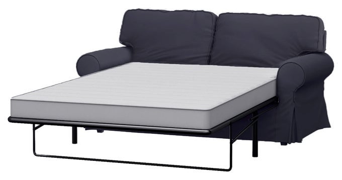 THE EKTORP TWO SEATER SOFA BED COVER REPLACEMENT IS CUSTOM MADE FOR IKEA EKTORP 2 SEATER SLEEPER ONLY A QUALITY SOFA SLIPCOVER REPLACEMENT POLYESTER FLAX DARK GRAY