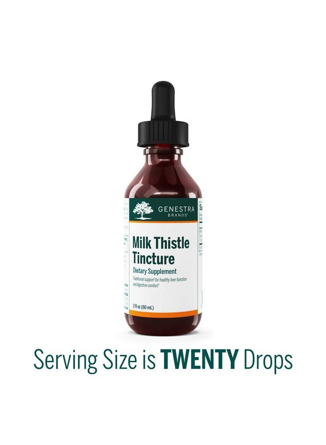 Genestra Brands Milk Thistle Tincture | Herbal Supplement to Support Liver Function | 2 fl. oz. - Image 3