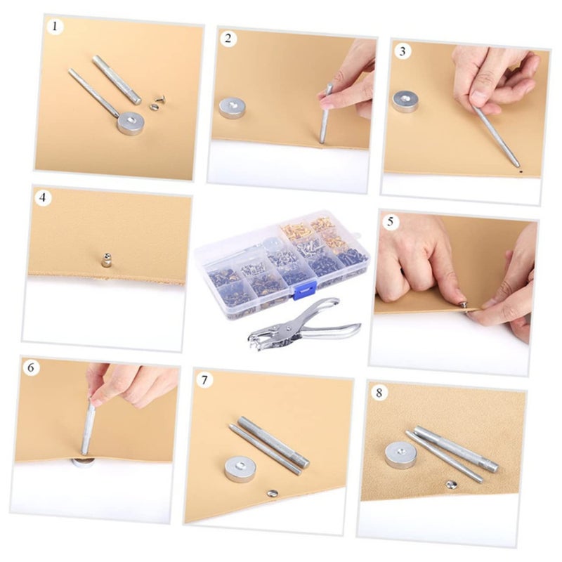 مجموعة أدوات الحرف الجلدية ذات الوجهين 3 أحجام 3 ألوان لصنع الأحذية والحقائب DIY - Image 3