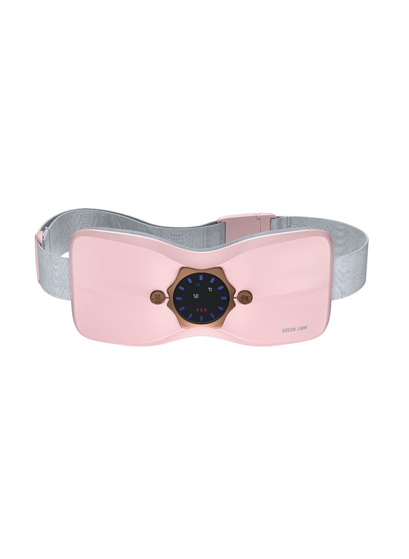GREEN LION Flora Heat Menstrual Heating Pad / Heating Massager for Period Cramps & Pain / Fast Heat Up in 3-Seconds with 4 Heating and Vibration Modes / Portable Heating Belt for Menstrual Colic Relief - Pink  - Image 4