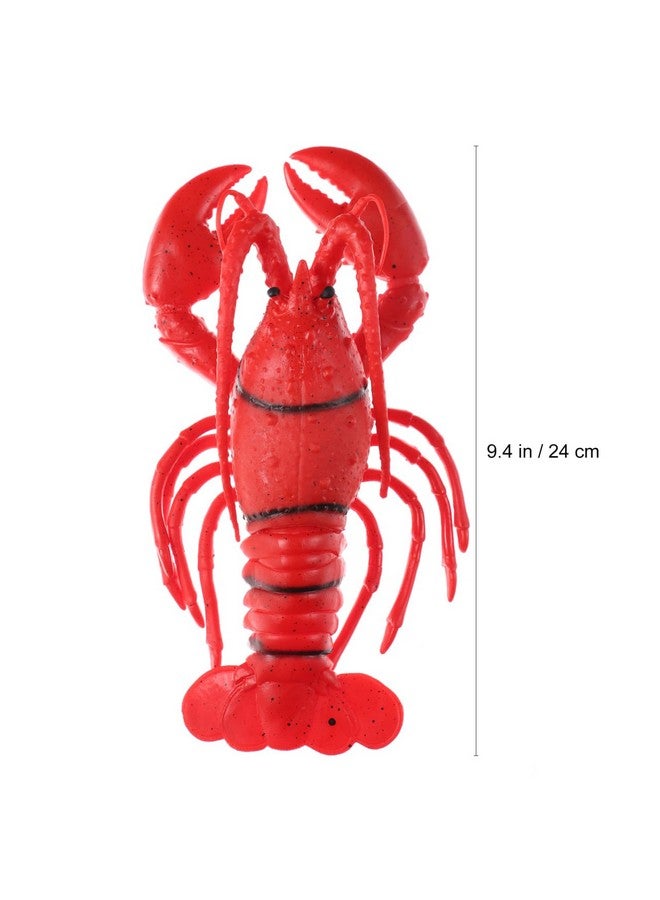 Amosfun Lobster Shape Rubber Model Toy Simulation Soft Seafood Model Toy Pinch Children's Toys for Kids Birthday Party Decoration Plastic Lobster Decorations - Image 4
