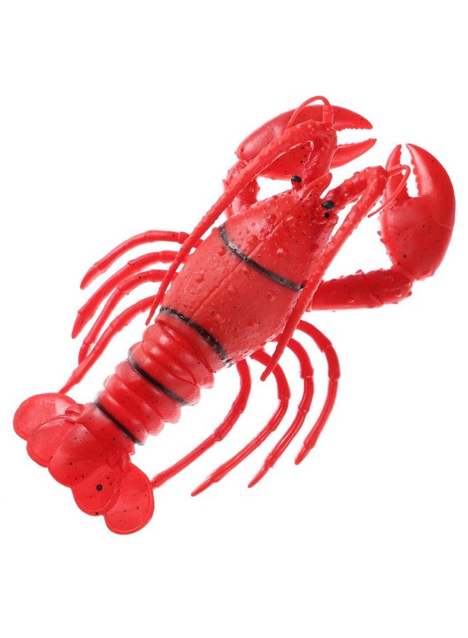Amosfun Lobster Shape Rubber Model Toy Simulation Soft Seafood Model Toy Pinch Children's Toys for Kids Birthday Party Decoration Plastic Lobster Decorations - Image 1