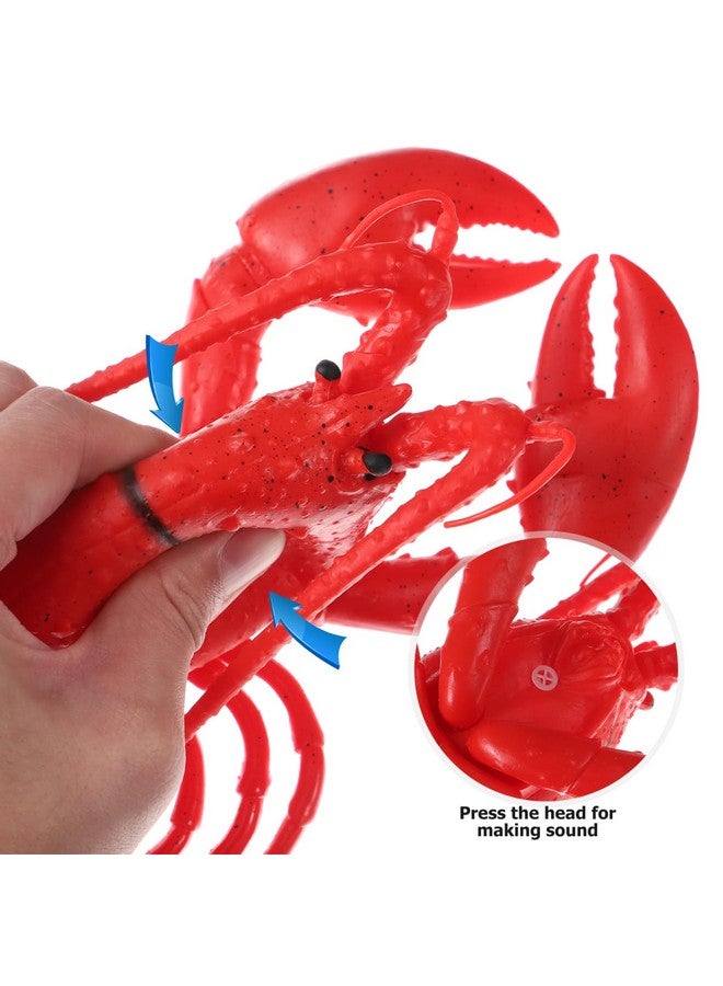 Amosfun Lobster Shape Rubber Model Toy Simulation Soft Seafood Model Toy Pinch Children's Toys for Kids Birthday Party Decoration Plastic Lobster Decorations - Image 3