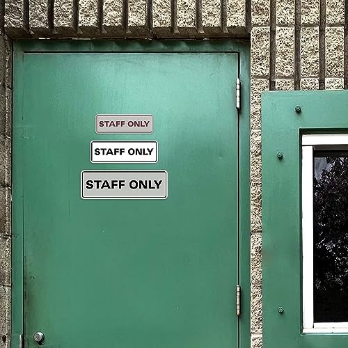 All Quality Standard Staff Only Wall or Door Sign | Easy Installation | Office Workplace Signs | Enhanced Security ‌ - Black/Gold - Medium (1 Pack) - Image 4