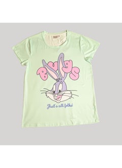 Looney Tunes LOONEY TUNES WOMENS SHORT SLEEVE PAJAMA SETS , SILKY POLYESTER  - Image 2
