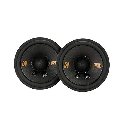 Kicker سماعات كيكير 47KSC2704 متوسطة المدى 2.75 بوصة، 4 أوم مع حوامل لسيارات GM/كرايسلر/سوبارو/جيب وتويوتا المختارة - Image 1