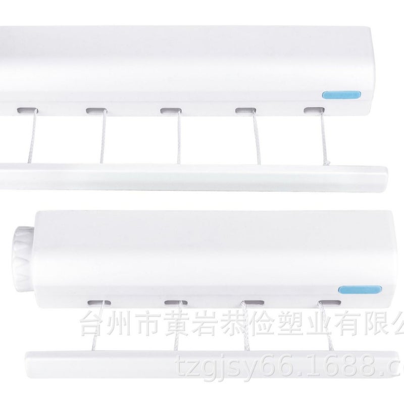 Automatic Retractable Clothesline Drying Rack with Hooks - Image 2