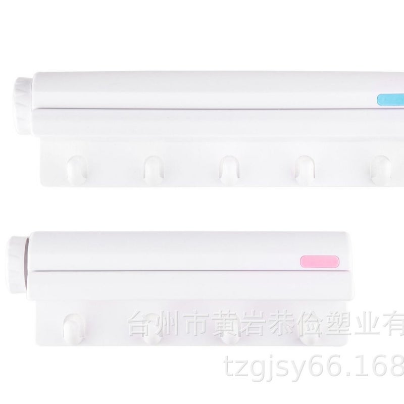 Automatic Retractable Clothesline Drying Rack with Hooks - Image 3