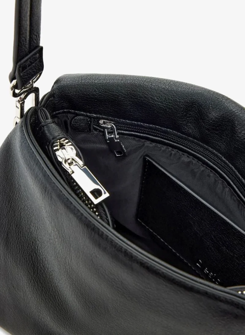 DESIGUAL Black Medium Bag With Logo Charm for Women | Best Price UAE