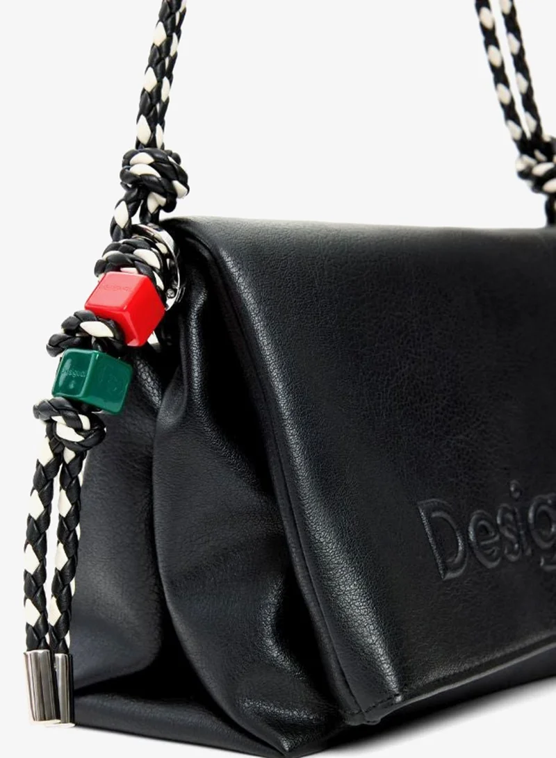 DESIGUAL Black Medium Bag With Logo Charm for Women | Best Price UAE