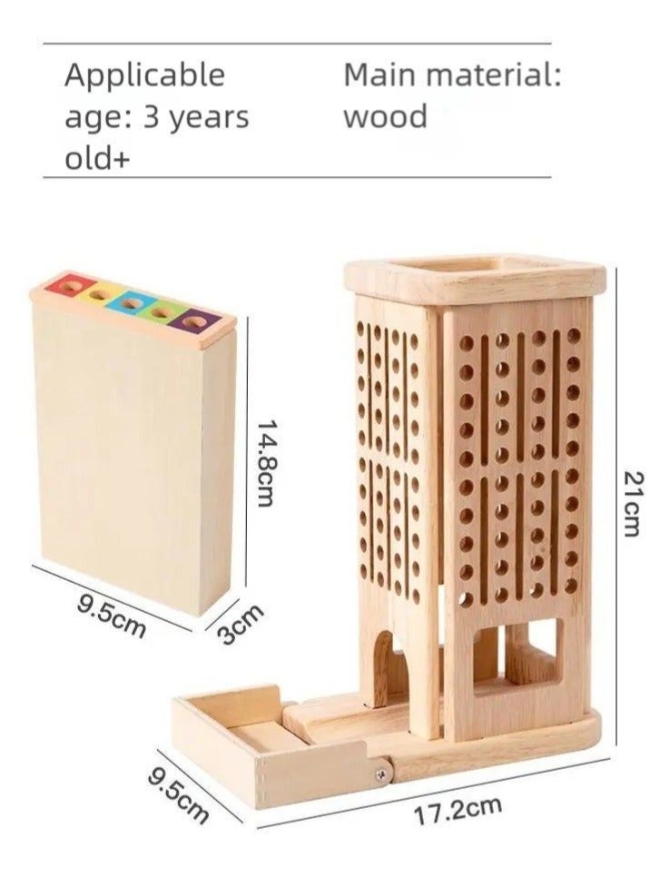Wooden Stick Balance Game 3-in-1, Kids Educational Puzzle Toy, Multiplayer Family Board Game - Image 1