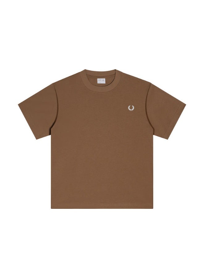 فريد بيري Oversized T-shirt with LOGO, 300G heavy 100% cotton double yarn T-shirt, unisex leisure gym shirt, counter quality T-shirt, and versatile loose T-shirt in daily trend. - Image 2