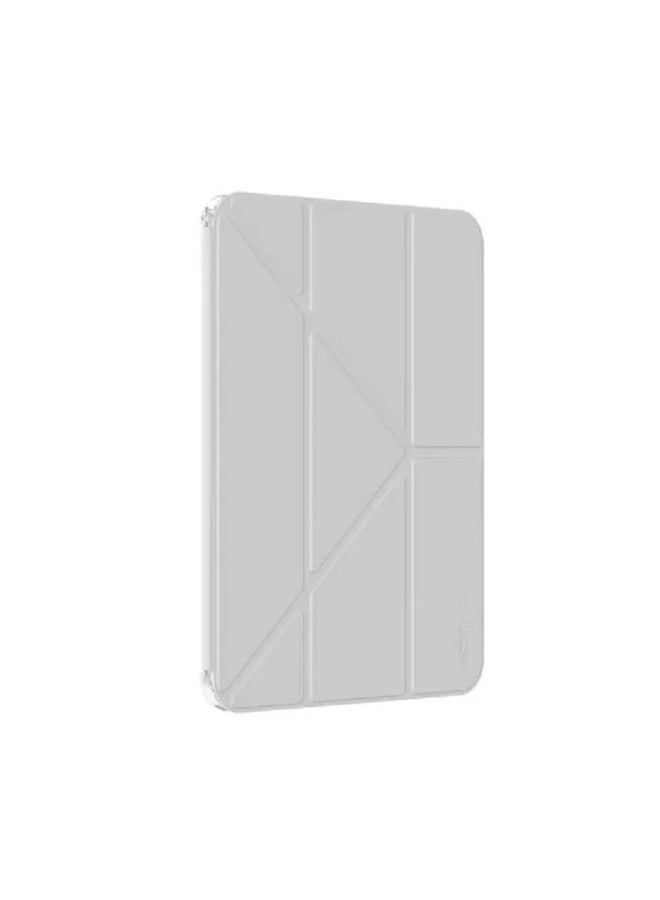 iPad 16" Case, Smart Slim Folio Stand Cover with Auto Sleep/Wake, Pencil Slot, Transparent Gray Back Cover - Image 2