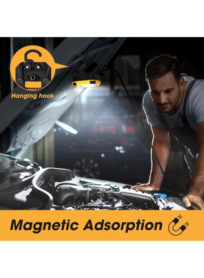 QLIGHT Rechargeable Work Light, Magnetic Led Camping Light with Stand and Hook, 18 Light Modes, SOS, 4000mAh, Battery Indictor, 1200 Lumens Portable Cob Light for Camping, Car Repair, Emergency, Outdoors Activities Like & Hiking, Fishing - Image 5