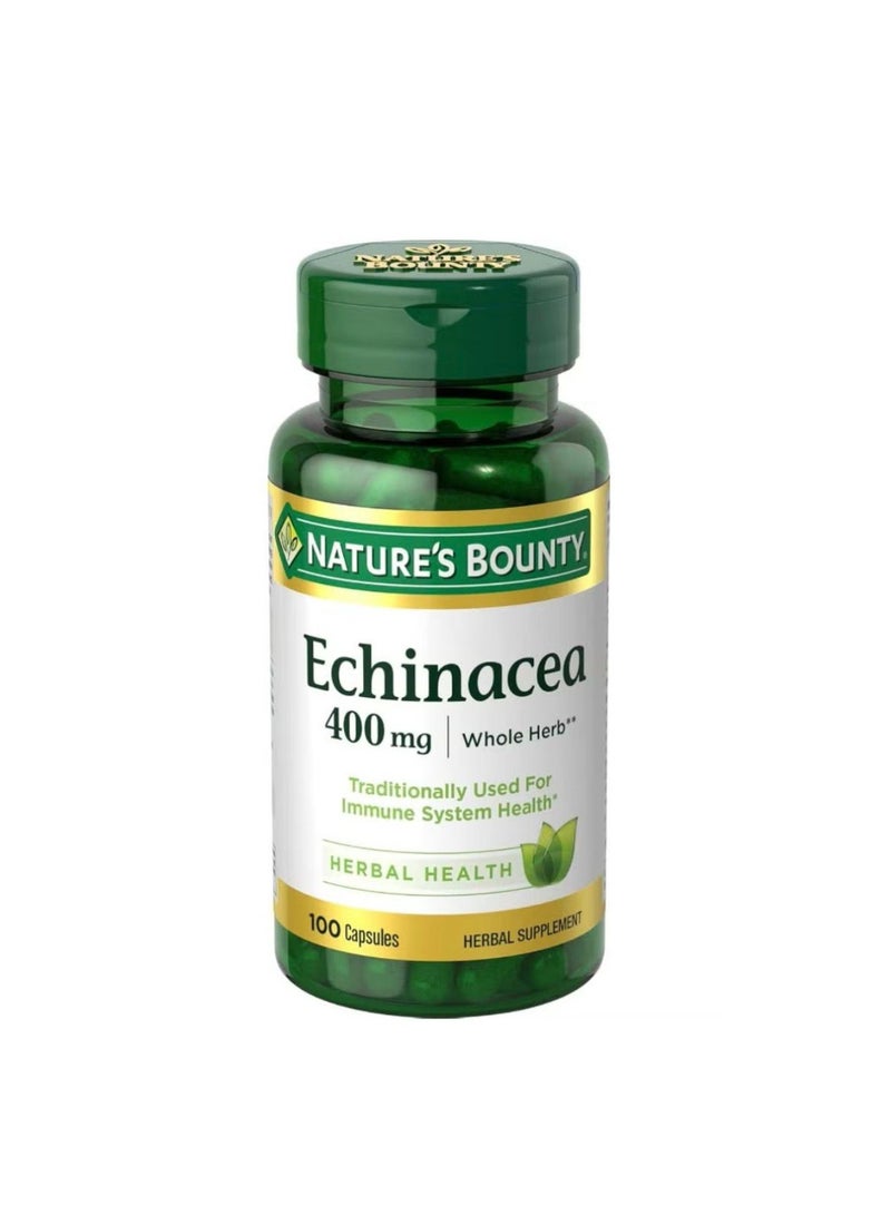 Nature's Bounty Echinacea 400 mg Capsules 100  mg