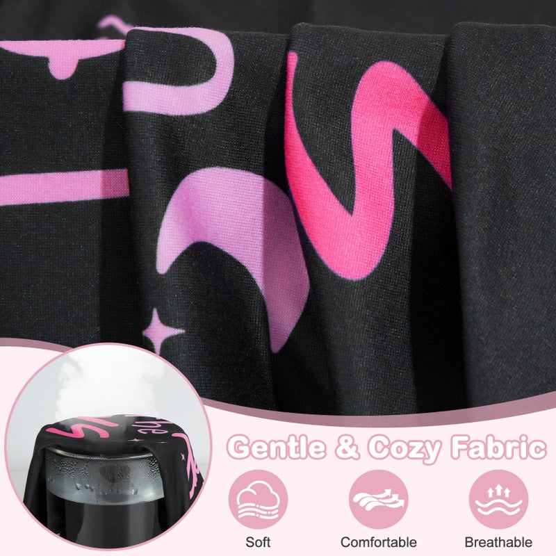 FIOBEE Girls Pajamas Sets 2PCS Summer Pajama Sleepwear Kids Pjs Clothes Short Sleeve for Teen Girl Size 3-14, Black/Pink - Image 4