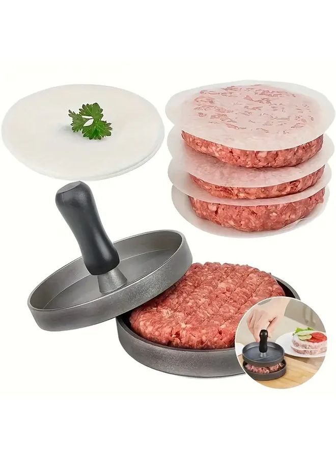 Flagship Model 4 5in Aluminum Non Stick Burger Press With 100 Free Papers For Meat And Veggie Burgers BPA Free Dishwasher Safe - Image 1