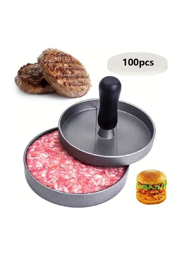 Flagship Model 4 5in Aluminum Non Stick Burger Press With 100 Free Papers For Meat And Veggie Burgers BPA Free Dishwasher Safe - Image 2