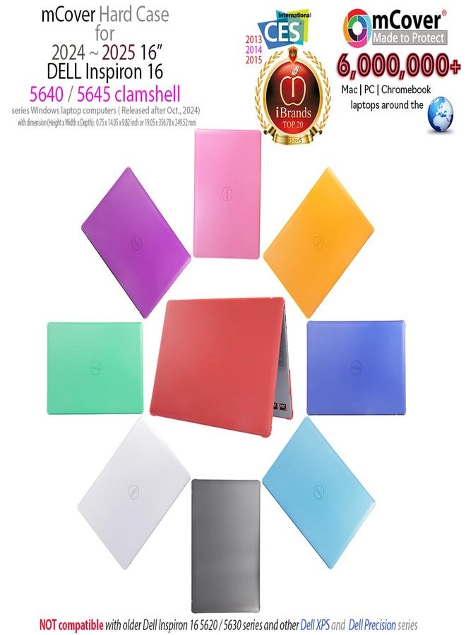 mCover Compatible with Dell Inspiron 16 5640 5645 Series Clamshell Windows Laptop PC ONLY (NOT FIT OTHER DELL MODELS) CLEAR - Image 2