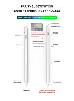 Generic Active Digital Stylus Pen Pencil iPad Pen with Fast Charging & Palm Rejection for Apple iPad 2018 and Later White  - Image 4