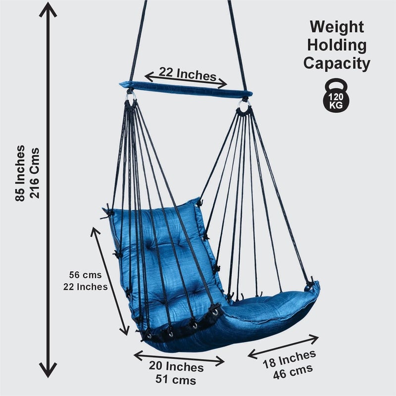 JULJULIA أرجوحة للشرفة - جولا مميزة للبالغين للمنزل، جولا آمنة للأطفال، كرسي معلق للشرفة الداخلية، تصميم متين ومريح، سهولة التركيب والصيانة - JJ_Low-K-FIROZI - Image 3
