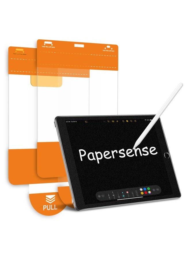 OMOTON PAPERSENSE Matte Screen Protector for iPad 9/8/7th Gen (10.2 Inch, 2021/2022/2019, Matte Layer Glass with Easy Dust-free Installation Tray, Apple Pencil Support, Anti-glare, 2 Pack - Image 1
